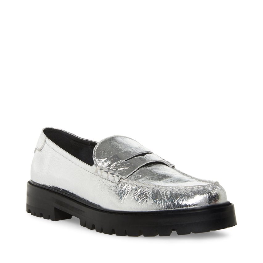 Loafers Steve Madden Madelyn Mujer Plateadas | ES VG3249